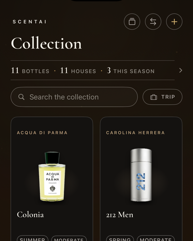 A collection of eleven bottles, with seasons and strength on each.
